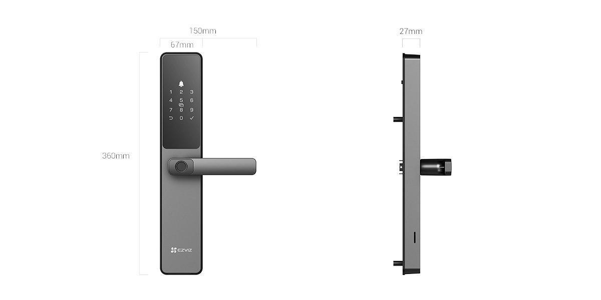 EZVIZ DL05 Smart Fingerprint Lock | 5085 Lock Body | Keyless Entry & Remote App Control - Image 2