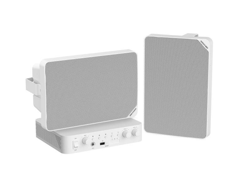 Hikvision DS-QAE0KA60120-2 Audio Kit | 60W Amplifier & Cabinet Speakers
